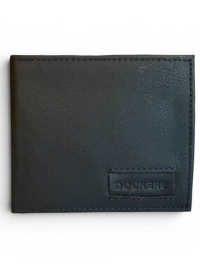 NWT Dockers Black Leather Bifold Wallet RFID Blocking Men's Wallet